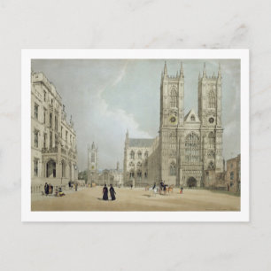 Westminster Abbey och sjukhuset, från London As It Vykort