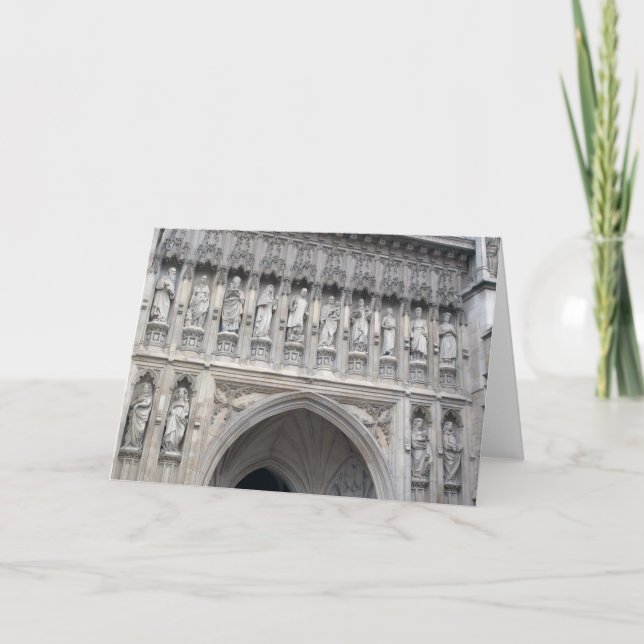 Westminster Abbey Statues Greeting Card Kort (Framsida)