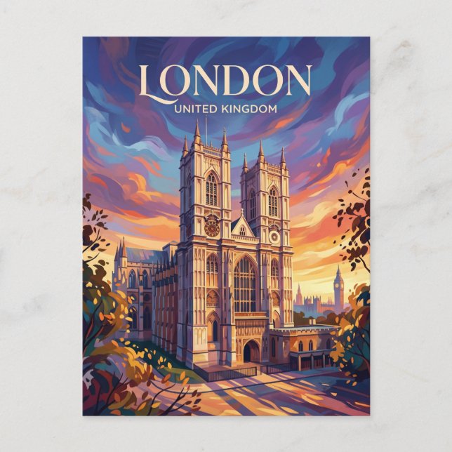 Westminster Abbey Storbritannien Vykort (Framsida)