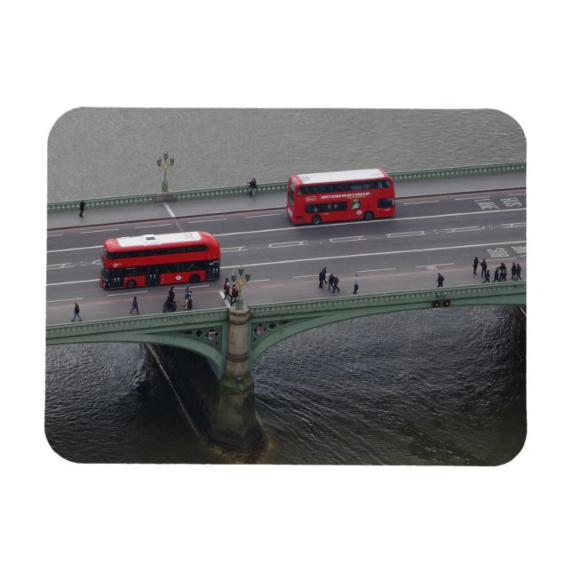 Westminster Bridge & Buss 3"x4" Magnet (Horisontell)