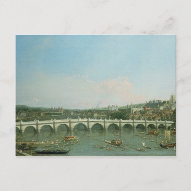 Westminster Bridge från norr med Lambeth Vykort (Framsida)