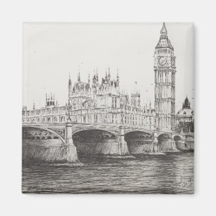 Westminster Bridge London Storbritannien. 30/10/20 Magnet