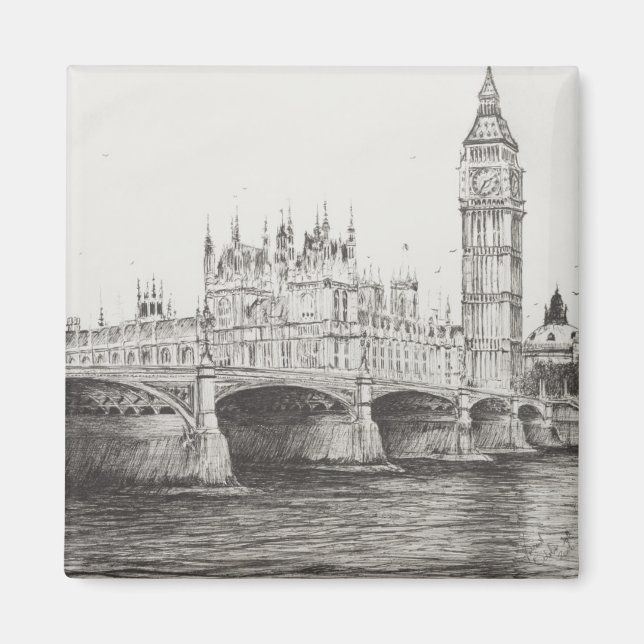 Westminster Bridge London UK. 30/10/2006 Magnet (Framsidan)