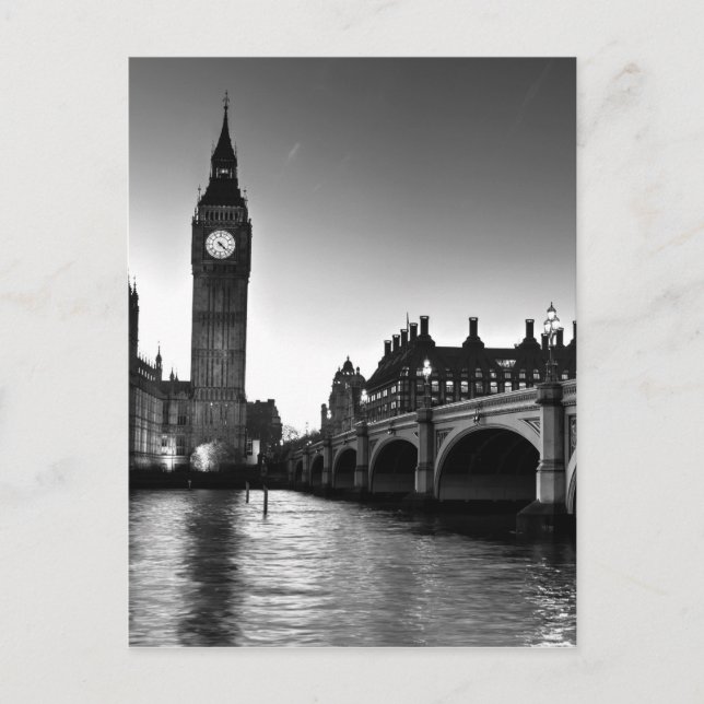 Westminster Bridge och Big Ben Vykort (Framsida)