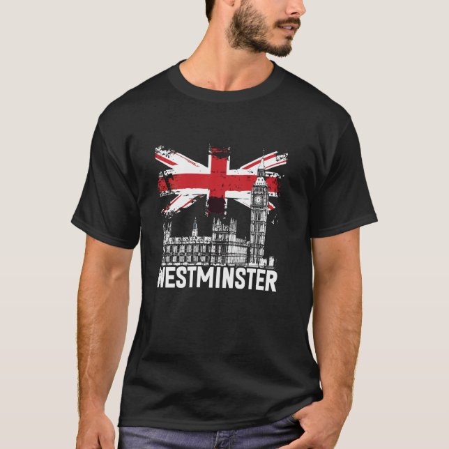 Westminster + brittisk flagga t shirt (Framsida)