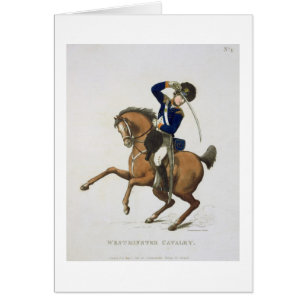 Westminster Cavalry frivillig, plansch 4 från 'Loj Hälsningskort
