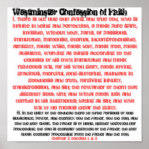 Westminster Confession Ch. 2 Avsnitt 1&3 Poster
