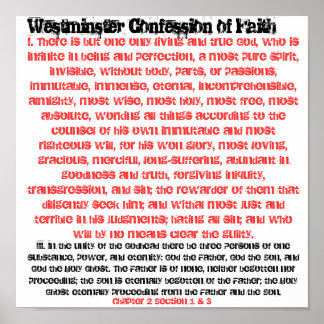 Westminster Confession Ch. 2 Avsnitt 1&3 Poster