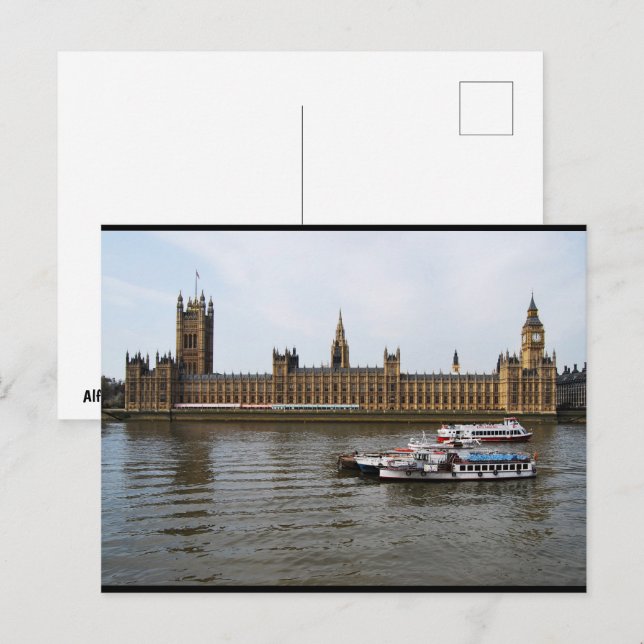 Westminster Eftermiddag Vykort (Fram/baksida)