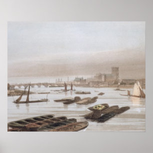 Westminster från Waterloo överbryggar och att Poster
