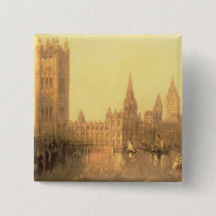 Westminster: Hus av parlamentet, c.1860 (olja på Knapp