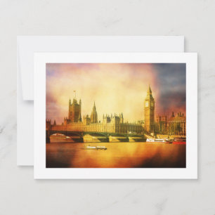 Westminster Palace och Bridge med Big Ben Inbjudningar