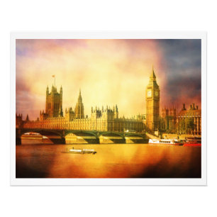 Westminster Palace och Bridge Photo print Fototryck