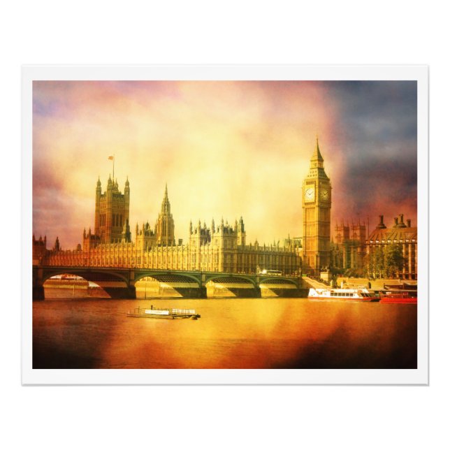 Westminster Palace och Bridge Photo print Fototryck (Framsidan)