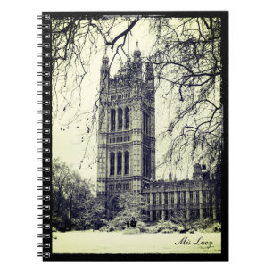 Westminster, parlamentet, Winter London - England Anteckningsbok