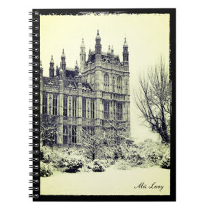 Westminster, parlamentet, Winter London - Storbrit Anteckningsbok
