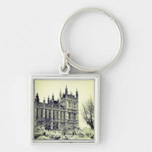 Westminster, parlamentet, Winter London - Storbrit Fyrkantig Silverfärgad Nyckelring