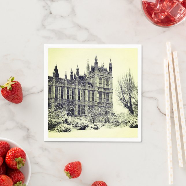 Westminster, parlamentet, Winter London - Storbrit Pappersservett (Insitu)