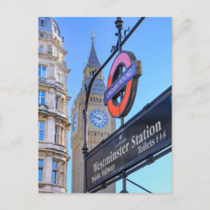 Westminster Station, London UK Postcard Vykort