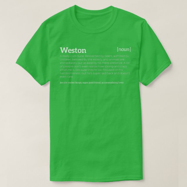 Weston är en Coola. T Shirt (Design framsida)