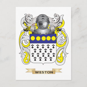 Weston Family Crest (Jackande av Arm) Vykort