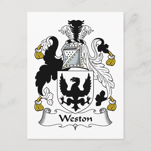 Weston Family Crest Vykort (Framsida)