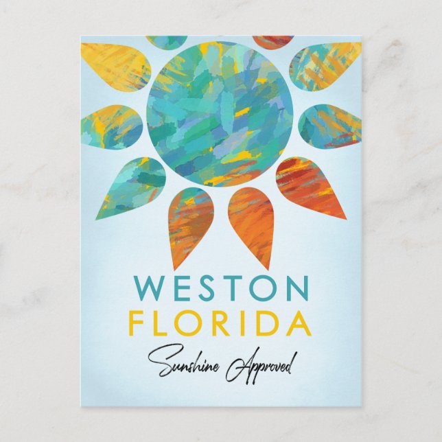 Weston Florida Sunshine Travel Vykort (Framsida)