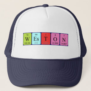 Weston periodisk bord namn hat keps
