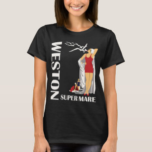 Weston Super Mare Beach Retro Resa T-Shirt