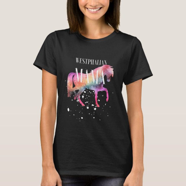 Westphalian Horse Mama Galaxy Horse Girl Equestria T Shirt (Framsida)