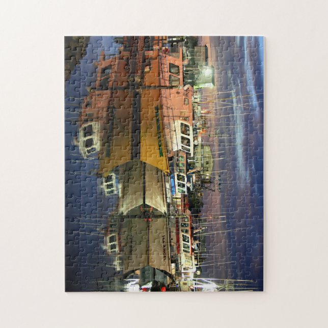 Westport Marina på skymningpussel Pussel (Vertikal)