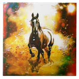 Westren Horse Ceramic Tile Kakelplatta