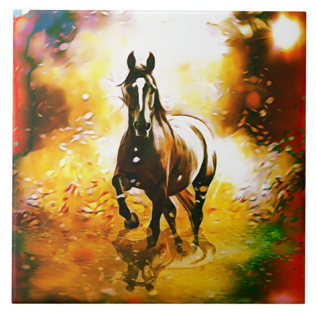 Westren Horse Ceramic Tile Kakelplatta (Framsidan)