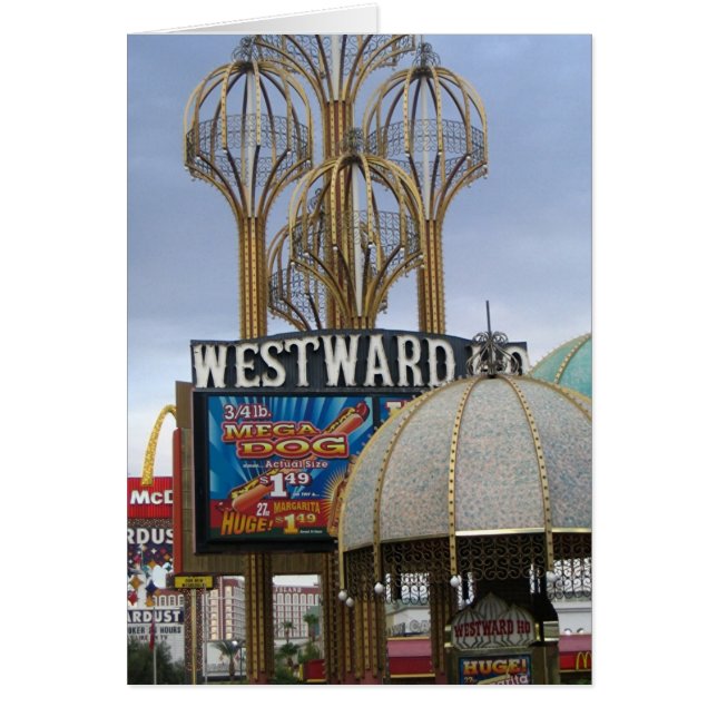 westward ho - den mega hunden - Las Vegas Hälsningskort (Framsidan)