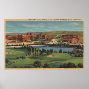 Westwood Backe, CA - View of U.C.L.A. Campus Poster