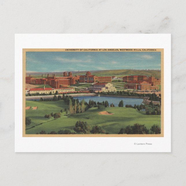 Westwood Backe, CA - View of U.C.L.A. Campus Vykort (Framsida)