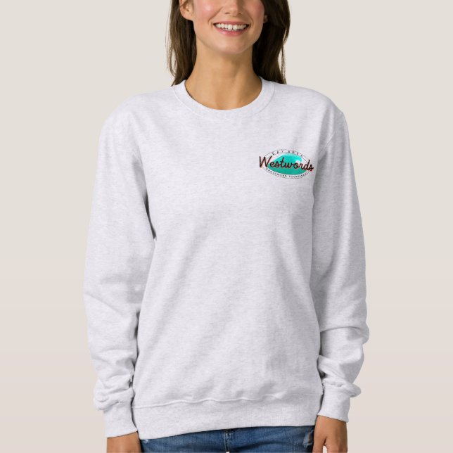 Westwords Chest Logotyp Sweatshirt (kvinnans halsd T Shirt (Framsida)