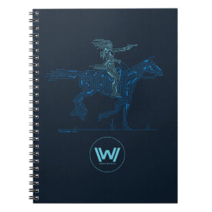 Westworld Dolores Riding Horse Circuit Graphic Anteckningsbok