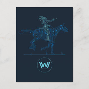 Westworld Dolores Riding Horse Circuit Graphic Vykort