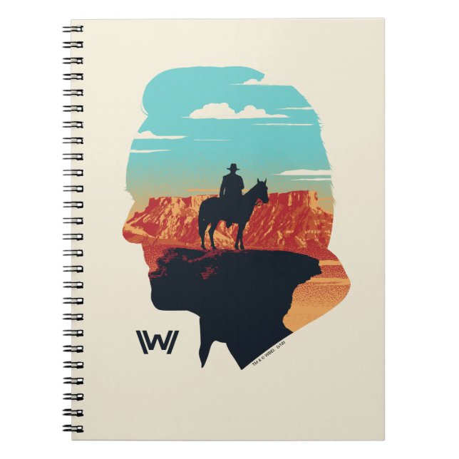 Westworld | Ford Silhouette of Man in Black Anteckningsbok (Framsidan)