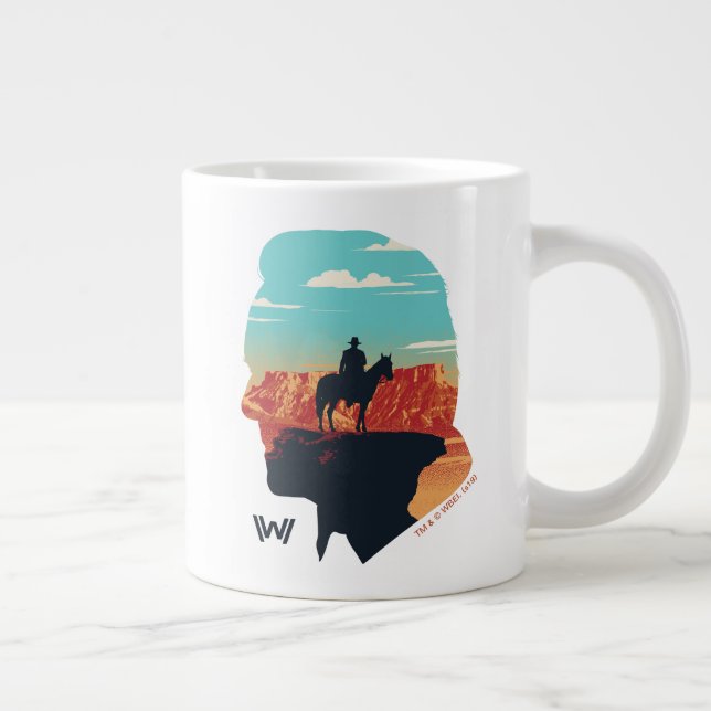 Westworld | Ford Silhouette of Man in Black Jumbo Mugg (Höger)
