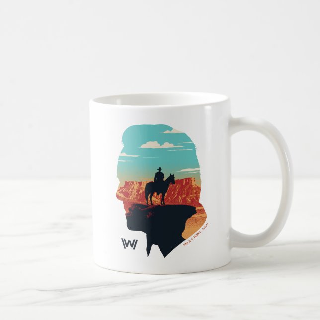 Westworld | Ford Silhouette of Man in Black Kaffemugg (Höger)