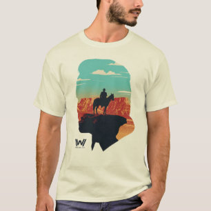Westworld Ford Silhouette of Man in Black T Shirt