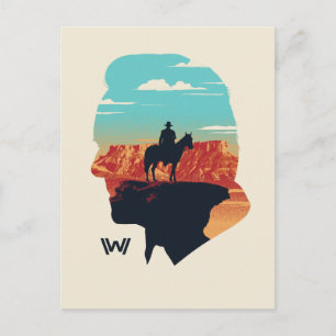Westworld Ford Silhouette of Man in Black Vykort