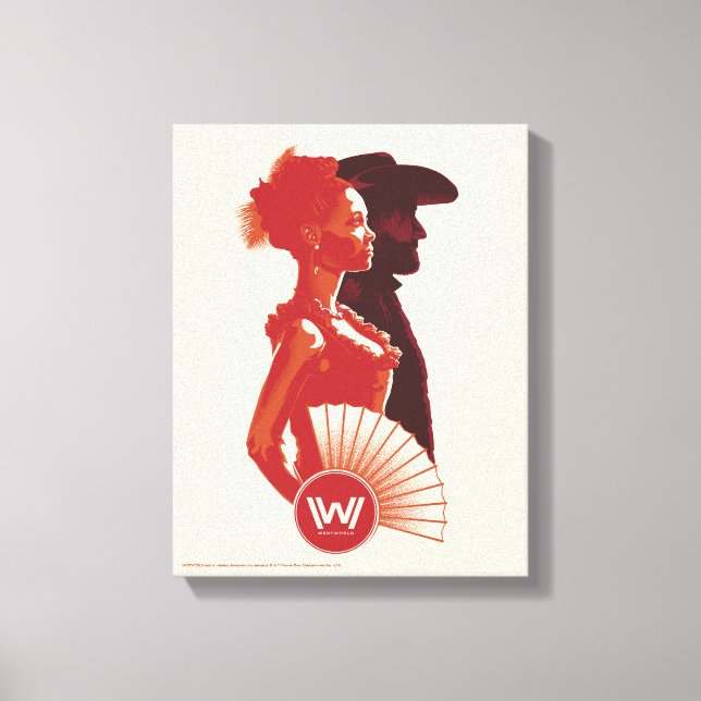 Westworld | Maeve & Hector Stencil Porträtt Canvastryck (Framsida)