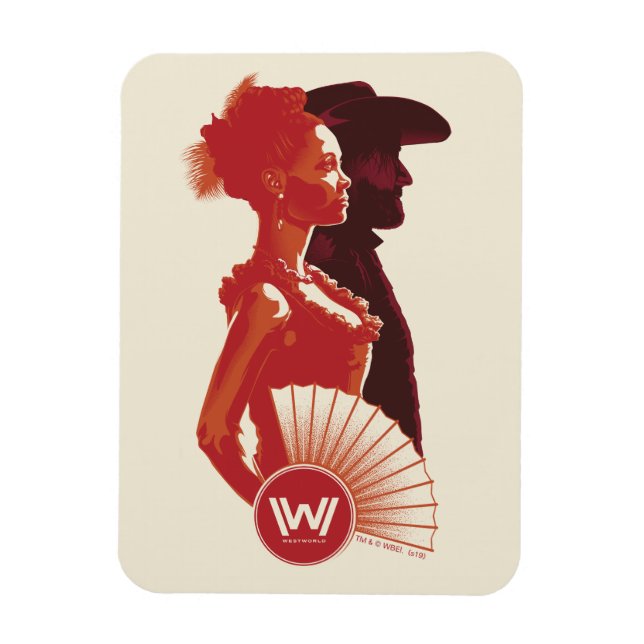 Westworld | Maeve & Hector Stencil Porträtt Magnet (Vertikal)