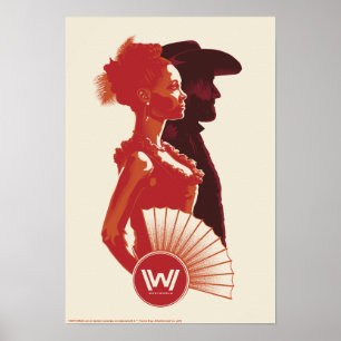 Westworld Maeve & Hector Stencil Porträtt Poster