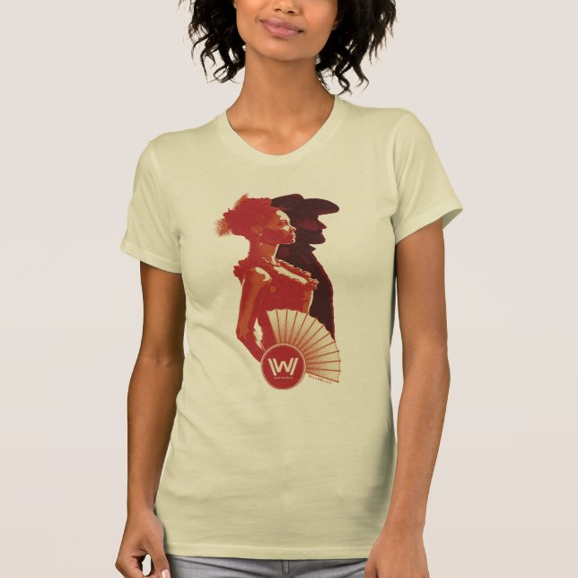 Westworld | Maeve & Hector Stencil Porträtt T Shirt (Framsida)
