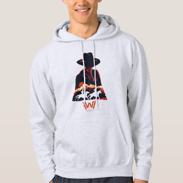 Westworld | Man i Black Desert Silhouette Hoodie (Framsida)