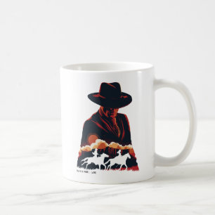 Westworld Man i Black Desert Silhouette Kaffemugg